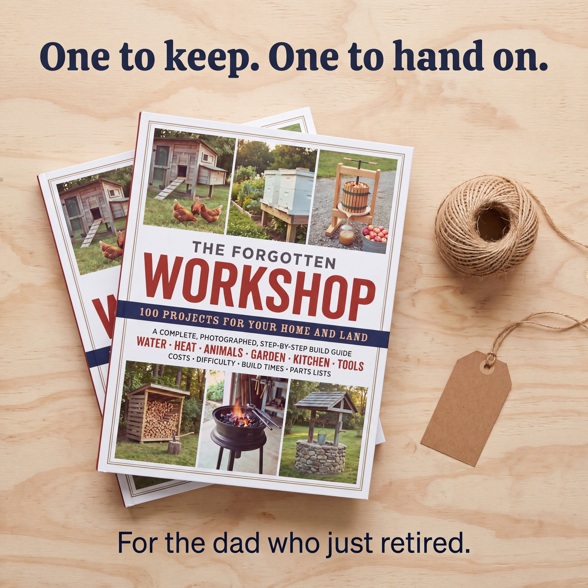 Two copies of The Forgotten Workshop: one to keep, one to hand on